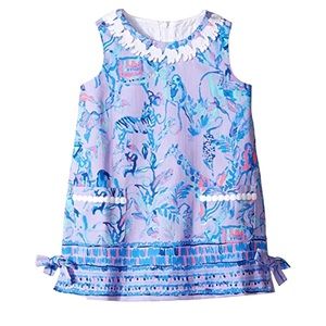 Lily Pulitzer girls size 7 purple dress with animals